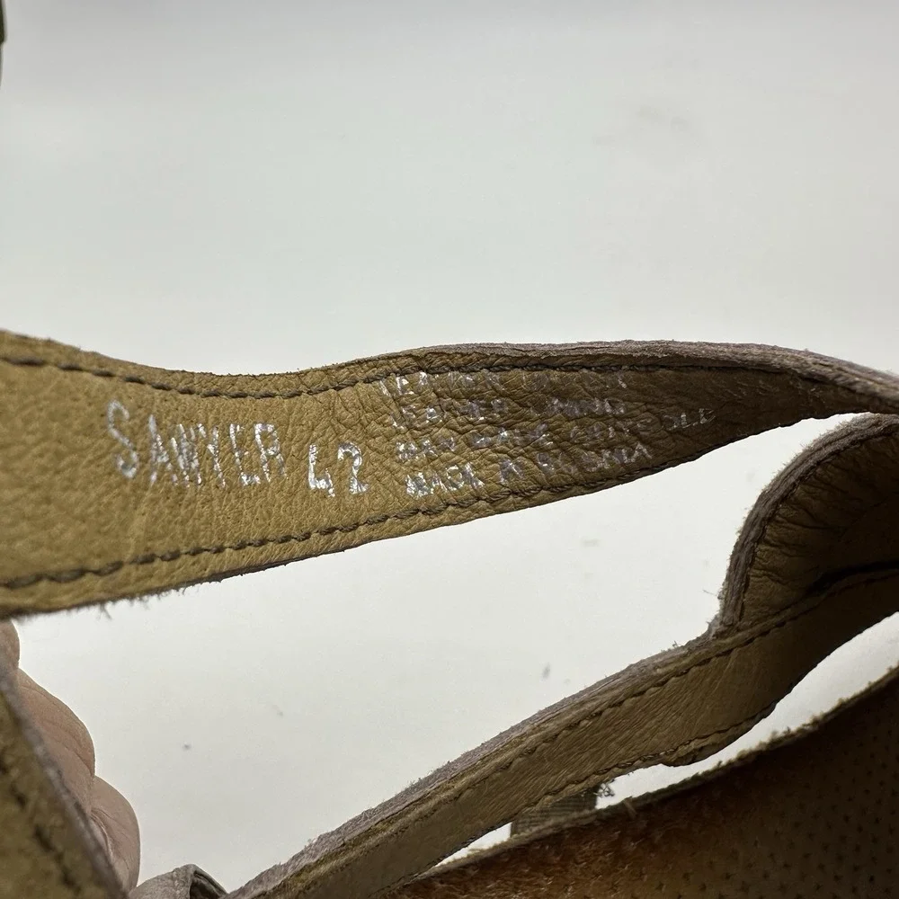 Miz Mooz Sandals Sawyer‎ Wedge Gladiator Silver Size 42EU 10.5 US
